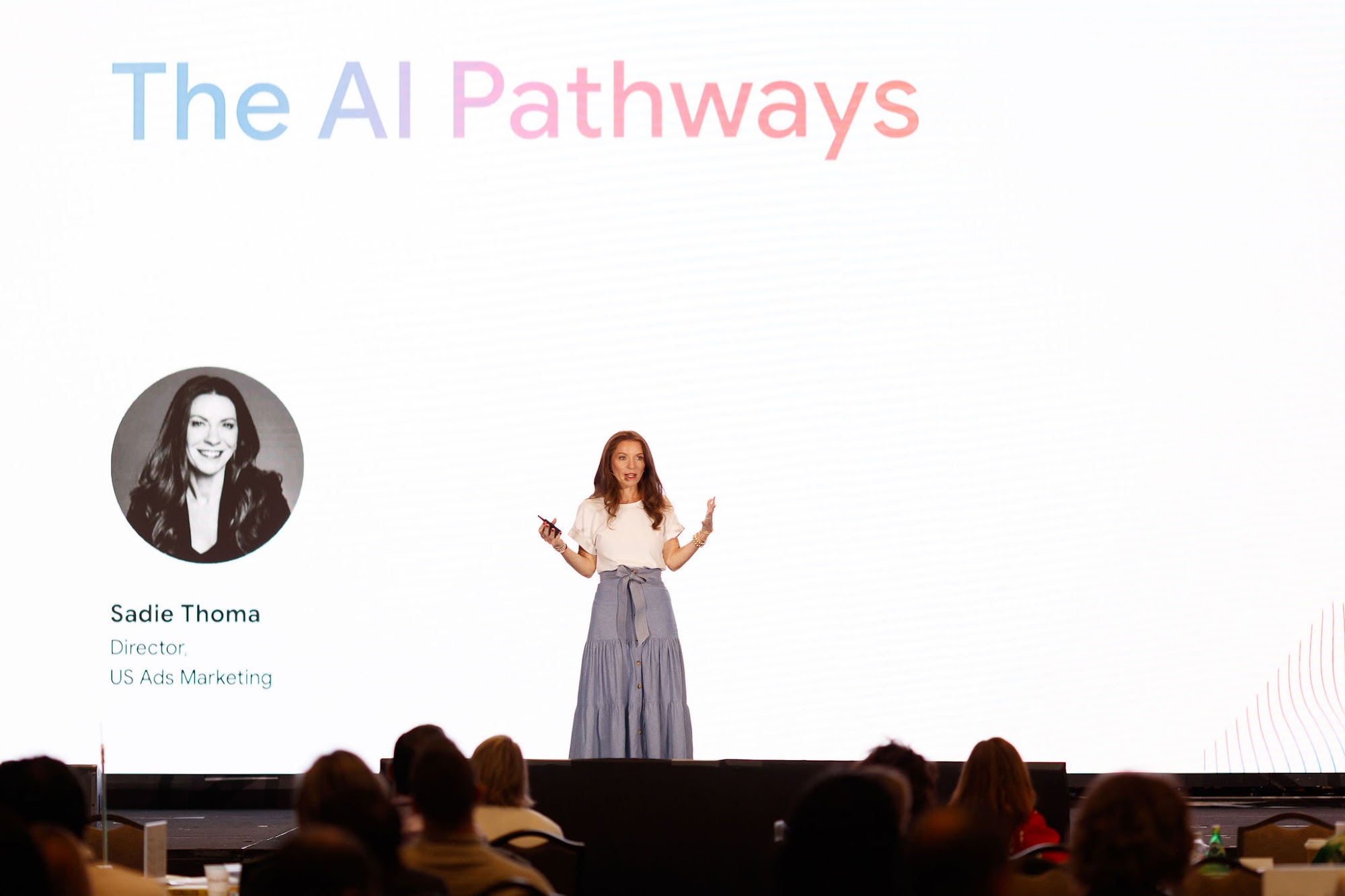 Sadie Thoma presenting The AI Pathways at ANA
